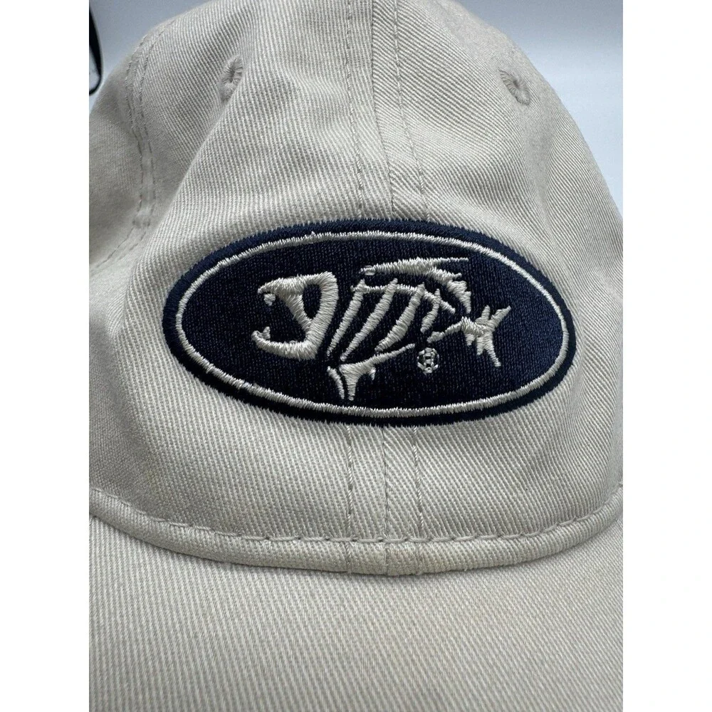 G. Loomis Fish Skeleton Logo Baseball Cap Beige One Size Strapback Hat The Game